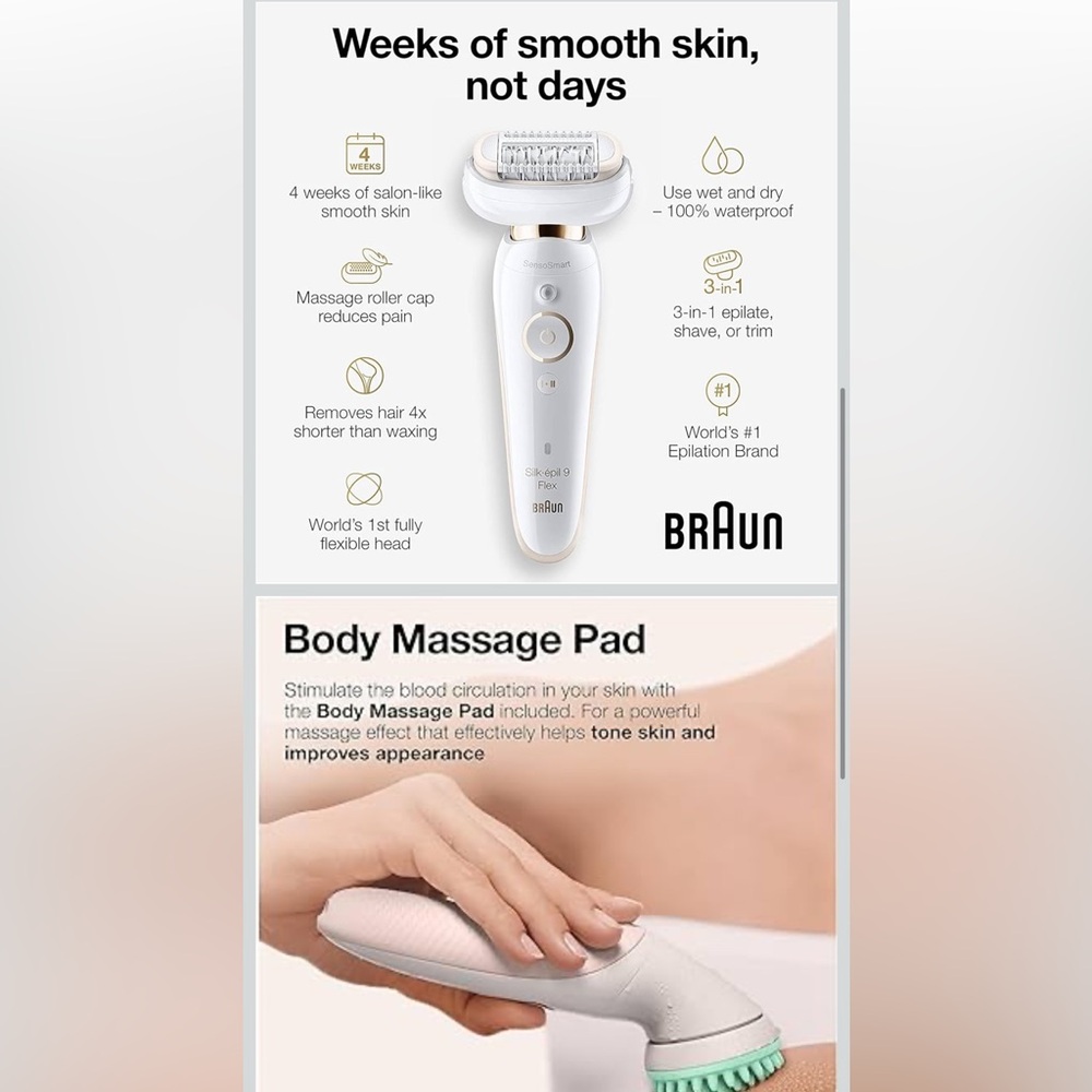 Braun Silk-épil 9 Flex Women's Epilator - Picture 5 of 5